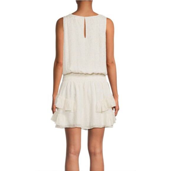 Ramy Brook Garrett Silk Blend Blouson Mini Dress Size M Sleeveless V Neckline - Picture 2 of 16